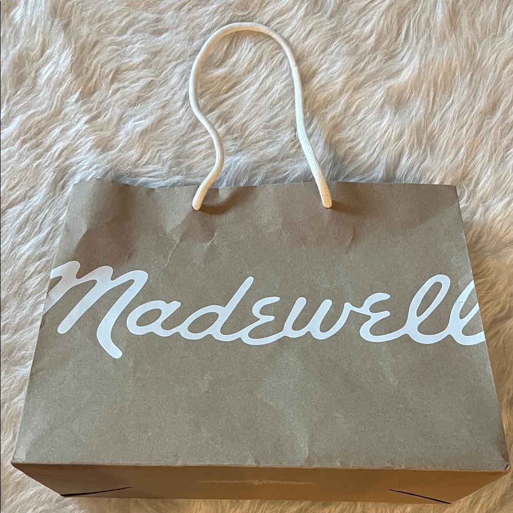 Madewell Tan Tote Bag with White Rope Handles